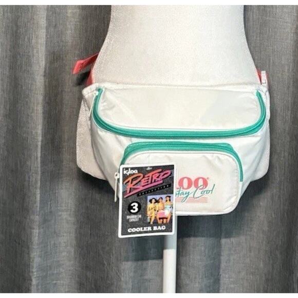 Vintage Igloo Retro Collection Stay Cool 90’s Teal /Pink Cooler Fanny Pack NWT - Picture 13 of 15